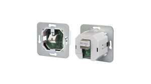 Network Wall Outlet CAT6a 300Mbit/s 45x70x70mm 1x RJ45 Flush Mount Silver