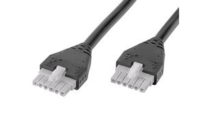Cable Assembly, Mini-Fit Jr. Receptacle - Mini-Fit Jr. Receptacle, 6 Circuits, 500mm, Black