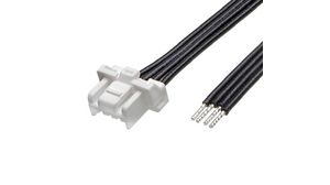 Off-the-Shelf (OTS) Cable Assembly, Plug - Bare End, 600mm, 22AWG, Circuits - 4