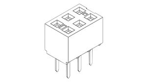 PCB Receptacle, Female, 1A, 125V, Contacts - 6