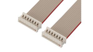 Flat Flexible Cable, 1.27mm, 14 Cores, 240mm, White