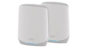 Orbi AX5400 WiFi 6 Tri-Band System, Pack of 2, 5.4Gbps, 802.11a/b/g/n/ac/ax