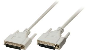 RS232 Cable D-SUB 25-Pin Male - D-SUB 25-Pin Male 2m Ivory