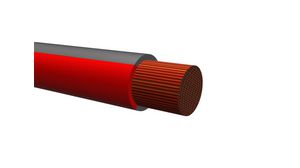 Litze PVC 0.75mm² Kupfer, blank Grey / Red R2G4 100m