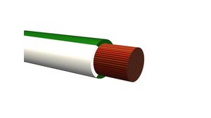 Stranded Wire PVC 1.5mm² Bare Copper Green / White R2G4 100m