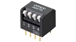 Piano DIP Switch, Short Lever, 2.54mm, PCB Pins