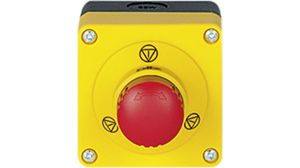 Emergency Stop Pushbutton, 2 Break Contacts (NC)/1 Make Contact (NO), IP65, 2 Break Contacts (NC)/1 Make Contact (NO)