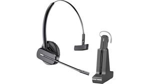 Náhlavní souprava pro telefon DECT, C565, Mono, On-Ear / Do uší s háčky za uši, Bezdrátové / DECT, Černý