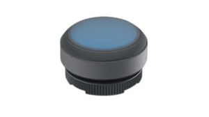 Pushbutton Actuator with Black Frontring Protective Cap Momentary Function Round Button Blue IP65 / IP6K9K RAFIX 22 FS+