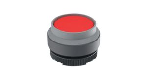 Pushbutton Actuator with Light Grey Raised Frontring Momentary Function Round Button Red IP65 RAFIX 22 FS+