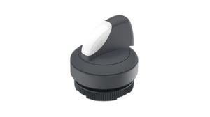 Selector Switch with Grey Frontring 1 Position V 90° Latching Function Short Lever Black IP65 RAFIX 22 FS+