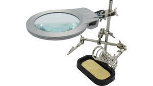 Helping Hands / PCB Holder with LED Magnifying Glass, 190x80x110mm