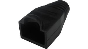 Objímka RJ z PVC proti ohýbání, 6.5 mm, Černá