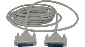 Serial Cable D-SUB 25-Pin Male - D-SUB 25-Pin Male 6m Grey