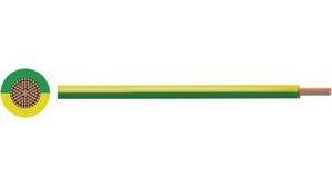 Stranded Wire PVC 0.75mm² Bare Copper Green / Yellow H05V-K 100m
