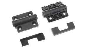 Hinge with Caps, Black, 54mm, Thermoplastic Elastomer (TPE), Pack of 2 pieces