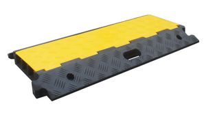 Kabelbeskyttelse for gulv Gummi / Polypropylen (PP) Svart/gul 910mm