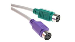 KVM Cable, USB-A Male - PS/2 Socket, 300mm
