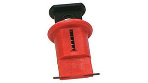 Miniatur-Leitungsschutzschalterverriegelung, Kunststoff, Schwarz / Rot
