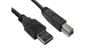 Câble, Fiche USB A - Fiche USB B, 2m, USB 3.0, Noir