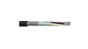 Multicore Military Cable, YY Unshielded, PVC, 12x 0.22mm², 100m, Black
