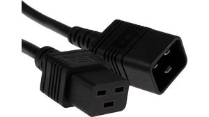 IEC Device Cable IEC 60320 C19 - IEC 60320 C20 2m Black