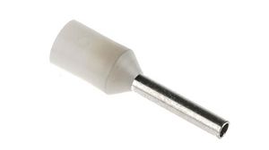 Bootlace Ferrule, 0.75mm², White, 14.5mm, Pack of 100 pieces