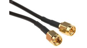 RF Cable Assembly, SMA Male Straight - SMA Male Straight, 1m, Black