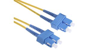 Câble confectionné en fibre optique 9/125 um OS1 Duplex SC - SC 1m