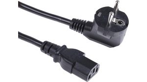 IEC Device Cable IEC 60320 C13 - DE/FR Type F/E (CEE 7/7) Plug 2.5m Black