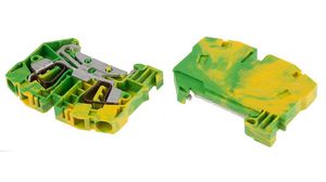 Rekkeklemme, Fjærklemme, , 0.2 ... 16mm², Grønn/gul
