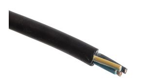 Mains Cable 4x 1.5mm² Copper Unshielded 750V 50m Black
