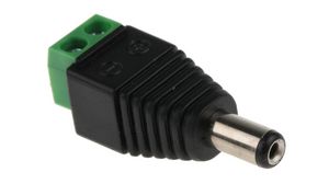 DC-strømkontakt, Plugg, Rett, 2.1 x 5.5mm, Pakke med 5 stykk