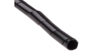 Cable Spiral Wrap Tubing, 12mm, Polypropylene, 30m, Black