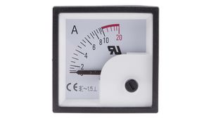 Analogový panelový měřicí přístroj AC: 0 ... 20 A 45 x 45mm