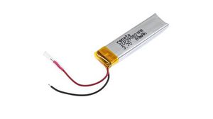 ICP Rechargeable Battery Pack, Li-Po, 3.7V, 85mAh, Wire Lead