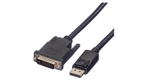 Kabel wideo, Złącze DisplayPort, męskie - Złącze DVI-D 24+1-stykowe, męskie, 1920 x 1080, 2m