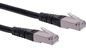 Kabel połączeniowy, Wtyczka RJ45 - Wtyczka RJ45, Cat 6, S/FTP, 20m, Czarny