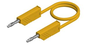 Test Lead PVC 16A Nickel-Plated Brass 250mm 1mm² Yellow
