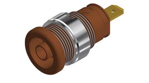 Safety socket, Brown, Gold-Plated, 1kV, 25A
