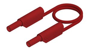 Safety Test Lead Tin-Plated Brass 1m Red