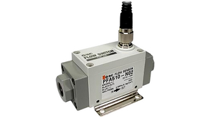 Digital Flow Switch Air 50L/min 5bar 1% 24V G1/4" Plug, M12, 3 m Lead Wire IP65