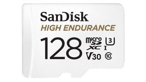 Karta pamięci, microSD, 128GB, 100MB/s, 40MB/s, Biały