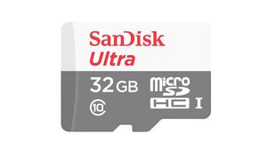 Scheda memoria, microSD, 32GB, 100MB/s, Grigio / Bianco