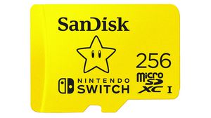 Karta pamięci, microSD, 256GB, 100MB/s, 90MB/s, Żółty