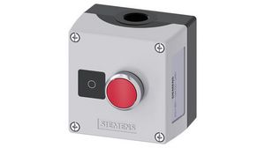 Control Station with Pushbutton Switch, Red, 1NC, Screw Terminal