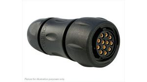Souriau Circular Connector, 12 Contacts, Cable Mount, M14 Connector, Socket, Female, IP68, IP69K, UTS Series