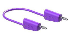 Test Lead, Zinc Copper / Nickel-Plated, 1m, 60V, 19A, 1mm², PVC, Violet