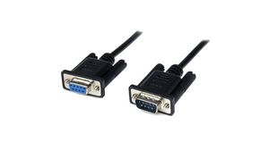Null Modem Serial Cable D-SUB 9-Pin Male - D-SUB 9-Pin Female 2m Black