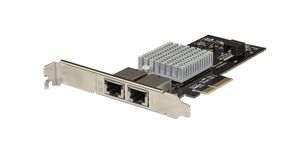 Scheda di rete adattatore PCI Express 10 Gbps, 2x RJ-45 10/100/1000 Base-T, PCI-E x4